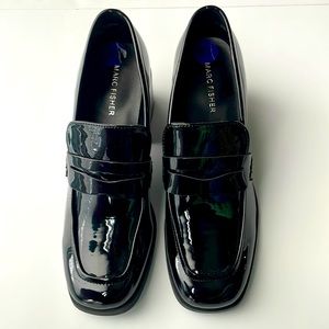 MARC FISHER | Patent Leather | Block Heel | Loafer | Size 8.5